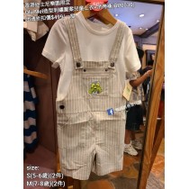 (出清) 香港迪士尼樂園限定 Olu Mel 造型刺繡圖案兒童上衣+吊帶褲 (BP0030)